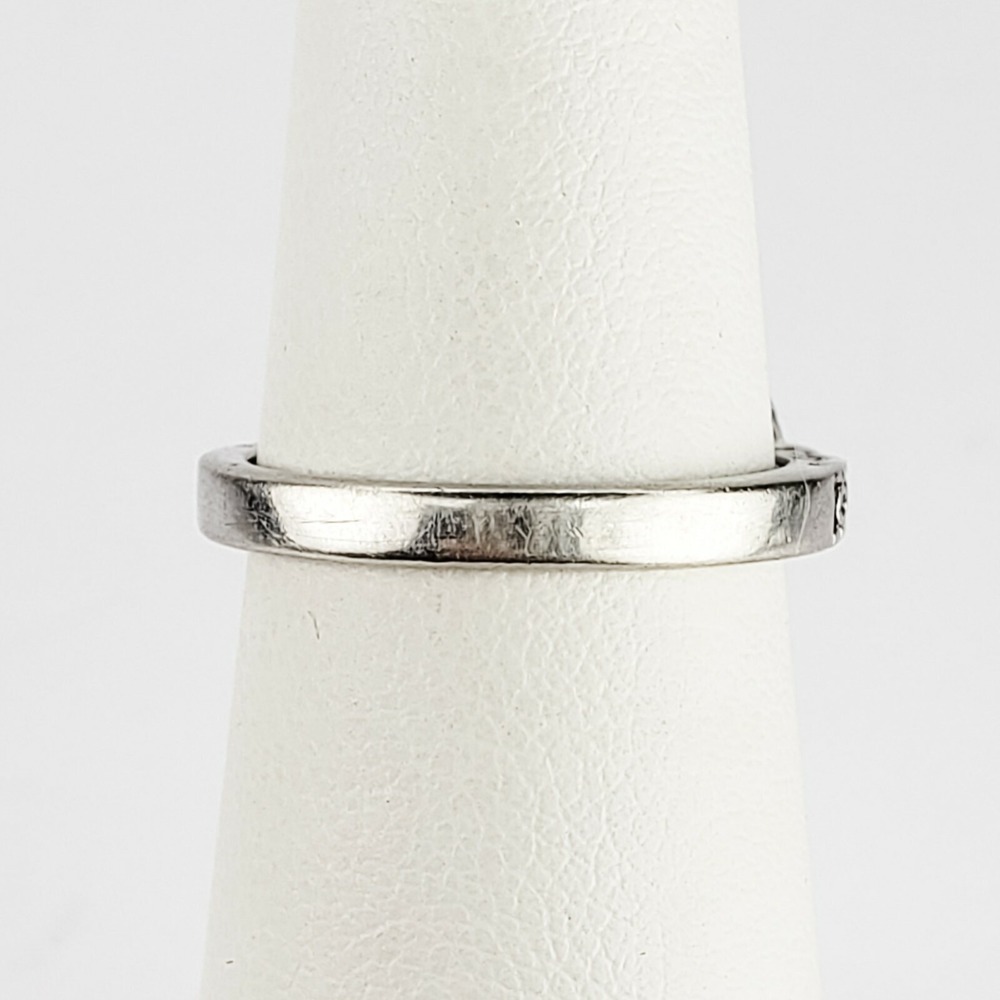 Sterling Silver 925 and Clear CZs Cocktail Ring Halo Setting Size 5 Signed - Picture 3 of 9